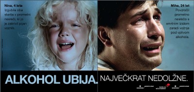 Alkohol ubija - plakat